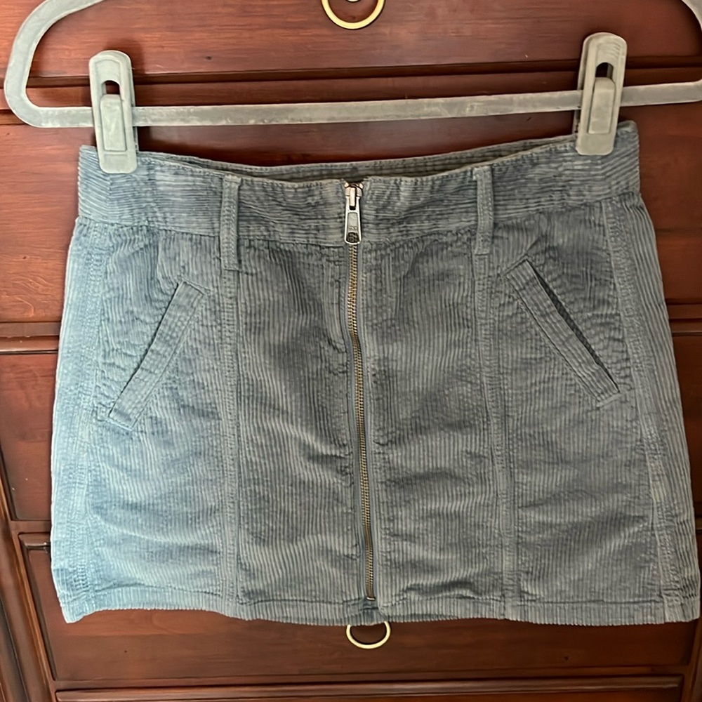 American Eagle Outfitters Corduroy Front Zip Skirt
